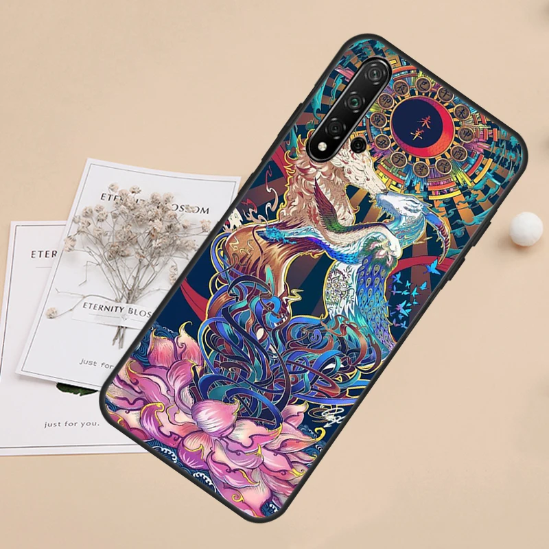 Chinese Zodiac Dragon Tiger For Huawei Nova 9 10 SE 11 Pro 11i 8i 3i 5T Y60 Y61 Y70 Y90 Y91 P20 P30 P40 Lite Phone Case