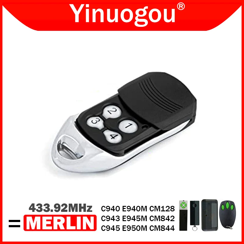 

For Merlin+ 2.0 Remote Control Compatible Merlin E950M E945M E940M Garage Door Remote Control Gate Opener Transmitter 433.92MHz