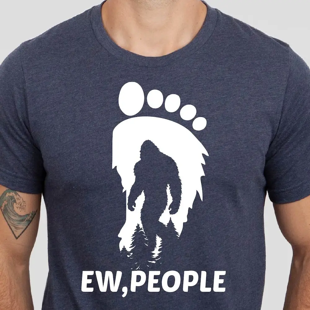 Ew Mensen Bigfoot T Shirt Grappige Minnaar Sasquatch Vaderdag