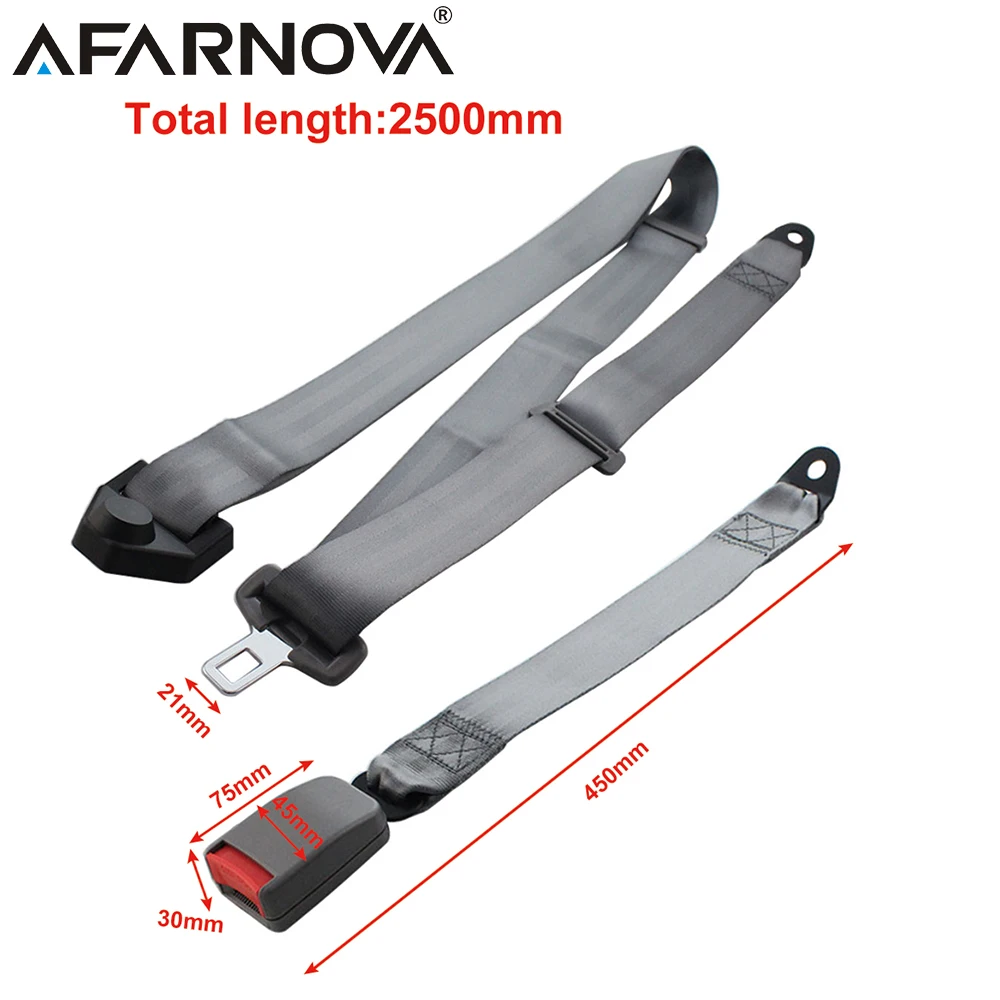 Afarnova-cinturón de seguridad para coche, 3 puntos, Interior, no retráctil, ajustable, Universal, 5 colores