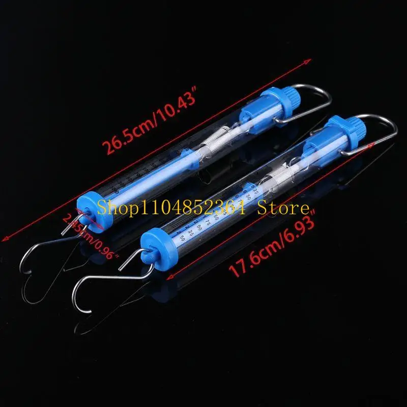 

652F Upgraded Meter 2.5N/10N Force Meter Spring Dynamometer Spring Dual-Scaled Balance Fitting for Physical Experiment