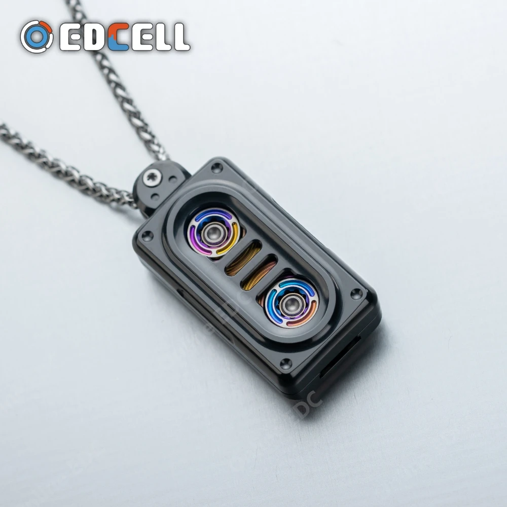 EDCELL EDC Tapedrive Zirconium Fidget Slider Mechanical Magnet Linkage Necklace Pendant Push Slider Stress Relief Toy