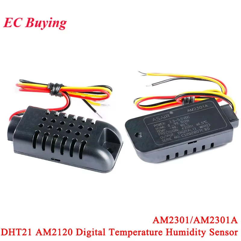 AM2301 AM2301A DHT21 Pojemnościowy cyfrowy moduł czujnika temperatury i wilgotności Czujnik pojedynczej magistrali dla Arduino z kablem AM2120