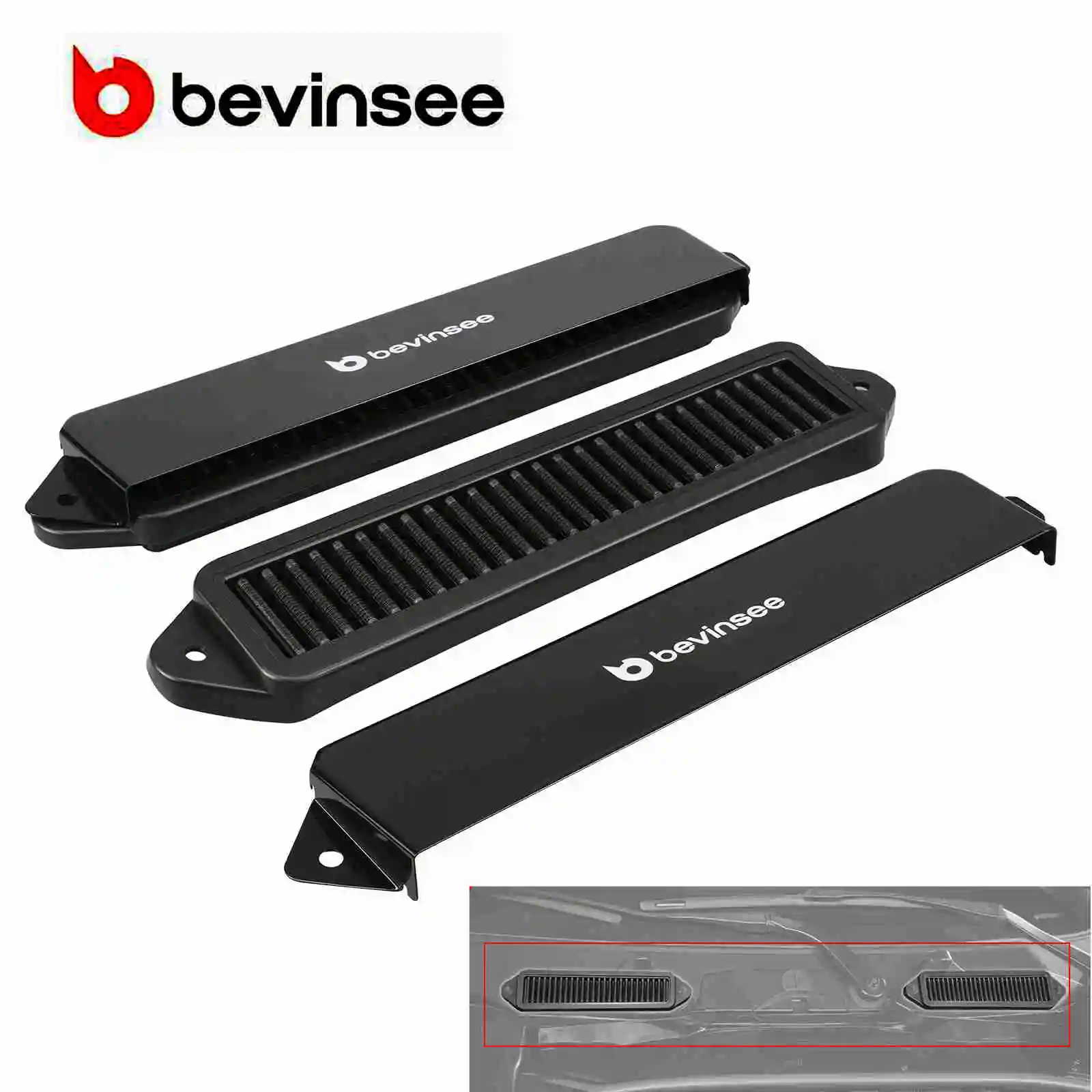 

Steel Cowl Air Filter & Guards For BMW E87 E88 E90 E91 E92 E93 E81 E82 2005-2013 X1 E84 2010-2015