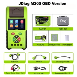 JDiag M200 Scanner diagnostico per moto Lettore di codici diagnostici per guasti moto Strumento di scansione moto per BMW Yamaha Honda Kawasaki Suzuki