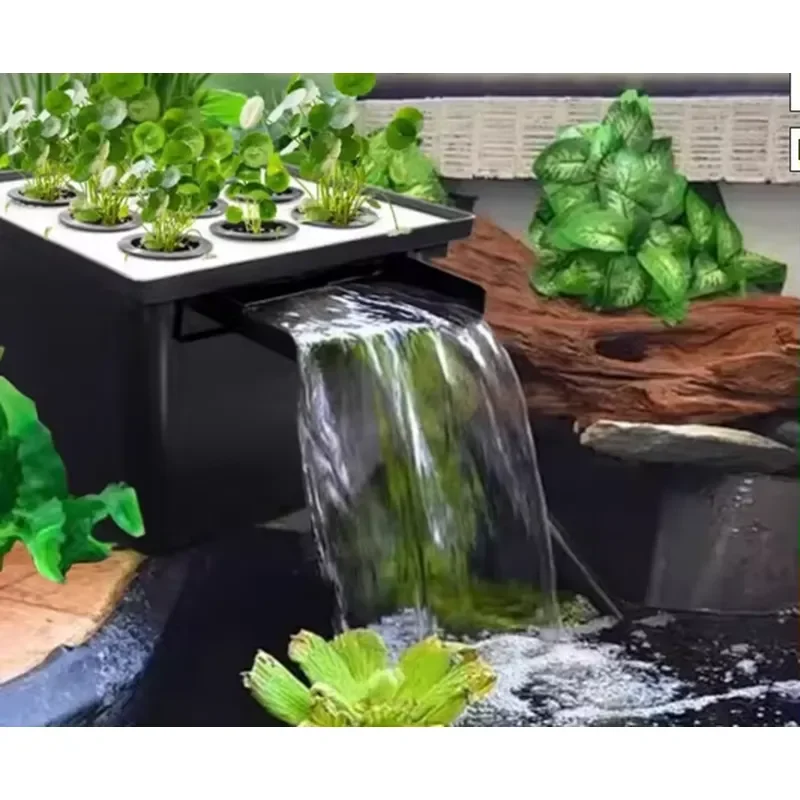 Fish Pond Filter Water Circulation System Stream Eco-friendly Square Synthetic Material Waterfall Landscaping Full Set