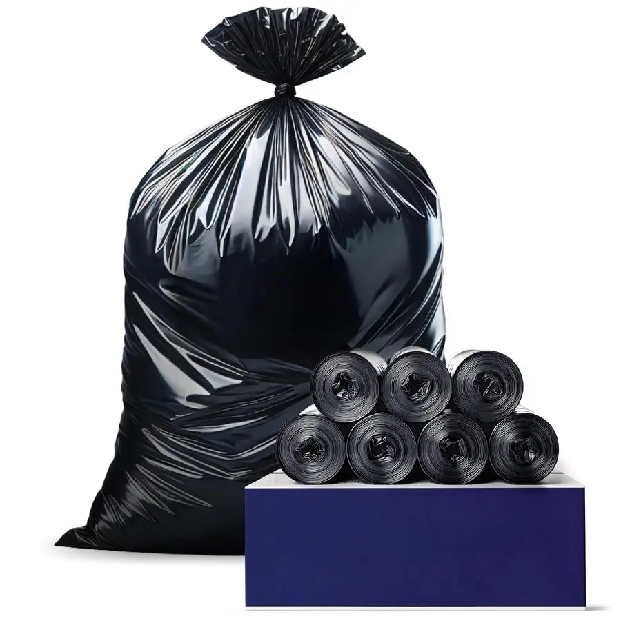 

4045 Gallon Trash Bags 2.3 Mil Black Heavy Duty Garbage Can Liners 40 x 46 50 Count