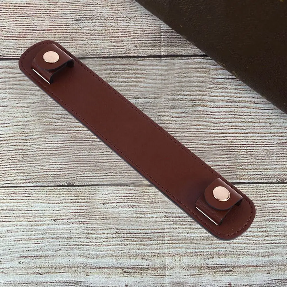 PU Leather Bag Strap Decompression Pads Wide Snap Bag Handle Fixing Clip Anti-slip Pressure Relief Bag Strap Shoulder Rest Daily