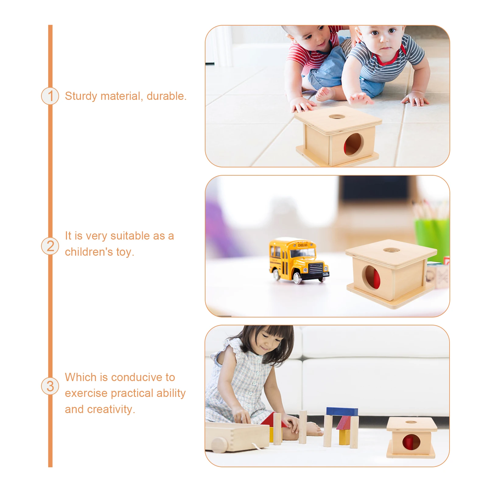 

1 set Cylindrical Box Teaching Aids 3D Geometric Educational Wooden Toys Hand-eye Coordination Playthings Kids Parent-child