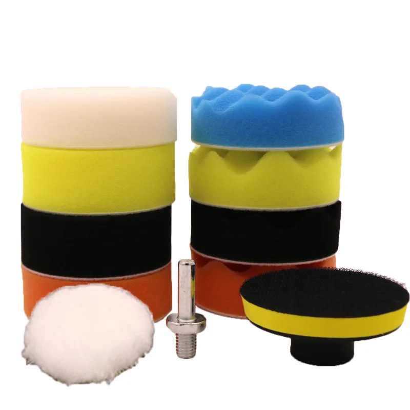Car Foam Pad Buffer Kit Polishing Sponge Pads Kit Polishing Machine Wax Pads for Auto Motorcycle Motor Vehicle Removes Scratches