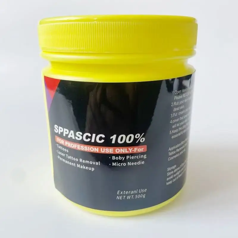 New 100% SPPASCIC  Tattoo Cream for Permanent Makeup Body Face Beauty Microblading Piercing Auxiliary Cream 500g