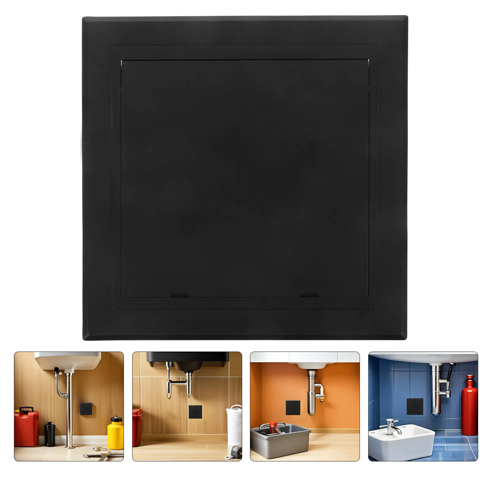 Access Panel for Drywall Black 5.7x5.7 Inch Plumbing Cover Plate Bathroom Ceiling Wall Hole Cover Pipe Inspection Panel