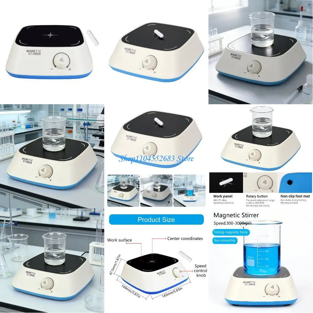 

Y6GD Laboratory Stirrer 3L Capacity 300-3000RPM Portable EU Power Plug Mixer