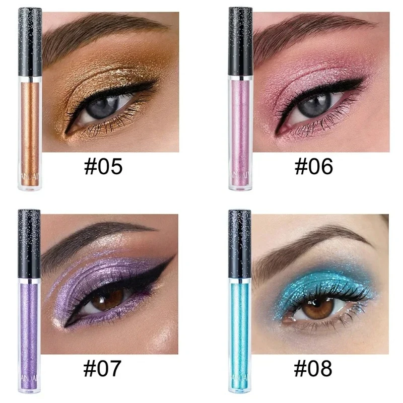 Metallic Diamond Liquid Eye Shadow Shiny Eye Liner Pens Giltter Eye Shadow Palettes Lasting Shimmer Brighten Cosmetics Wholesale