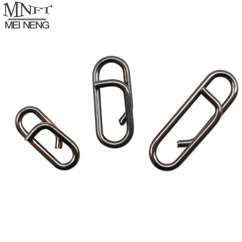 120 pçs clipes de pesca de energia de água salgada snap de pesca de aço inoxidável clipes rápidos isca conector de água doce equipamento de pesca