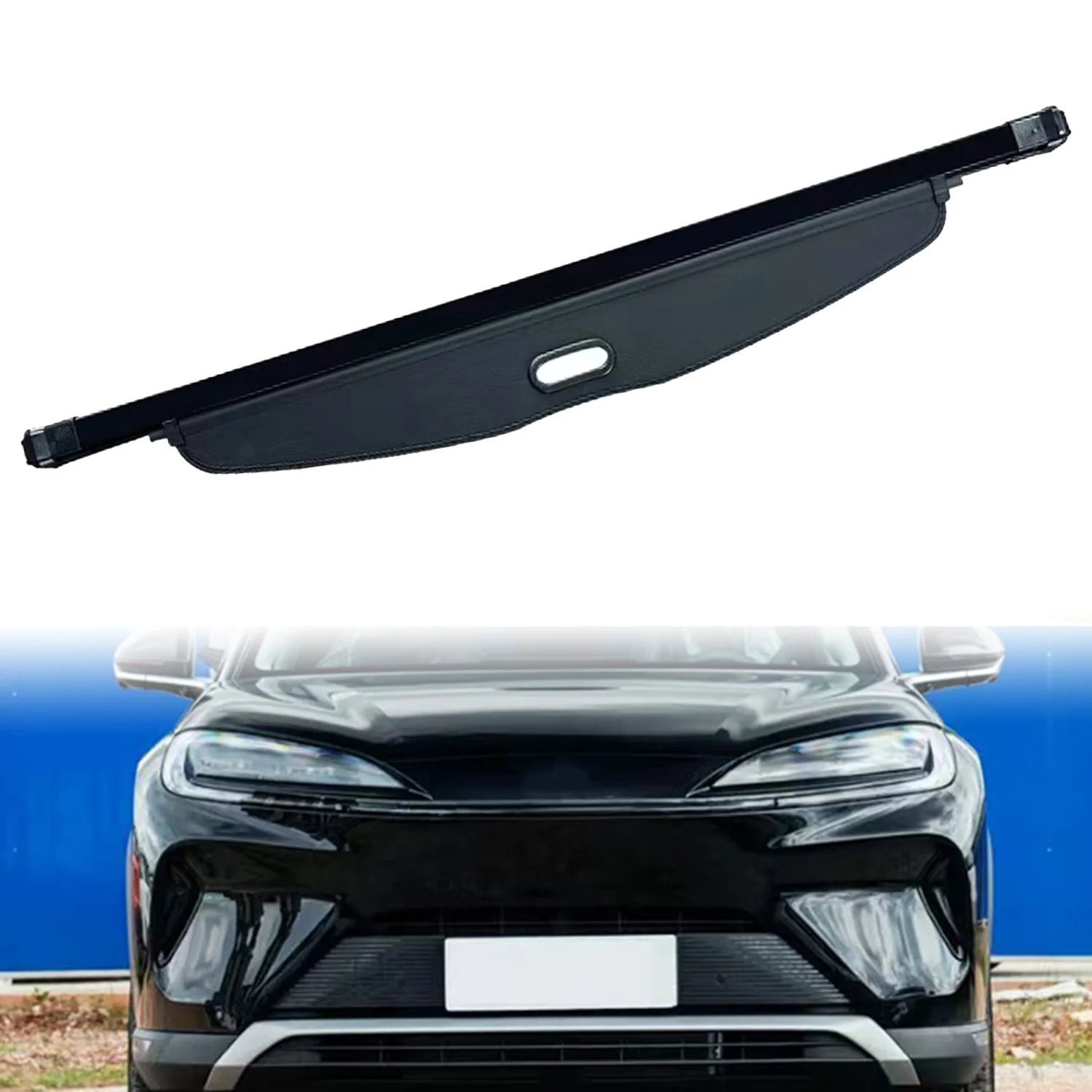 

For BYD Sealion 7 2025 Car Retractable Cargo Cover Black Rear Trunk Shade Luggage Security Cover 1Set