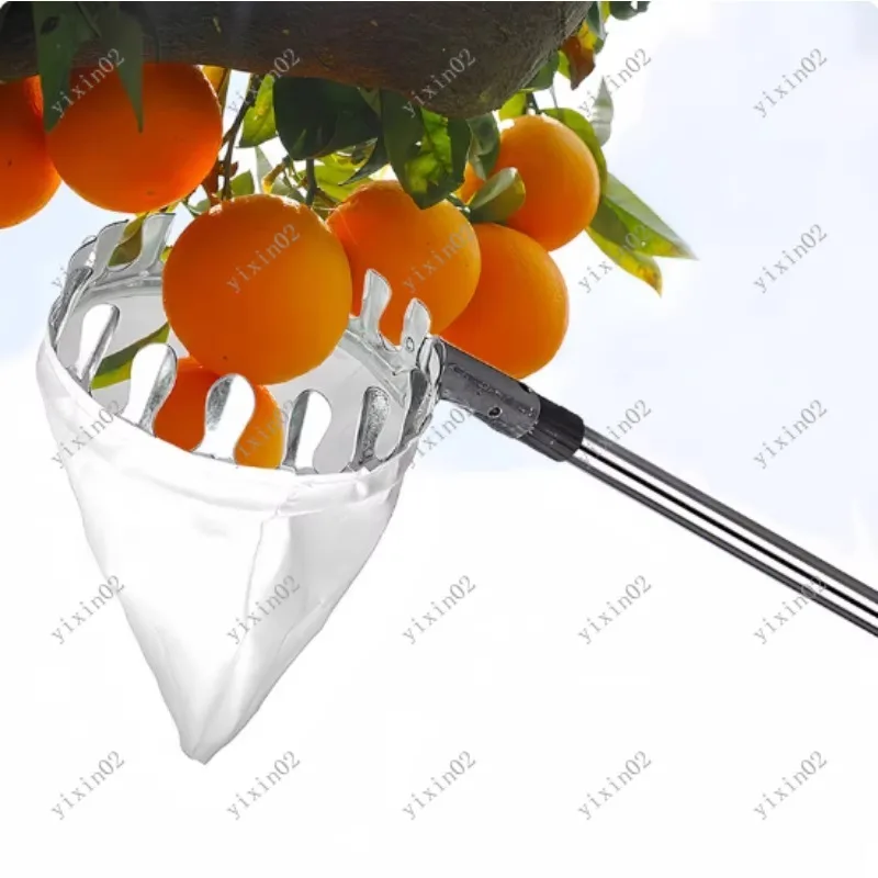 

Telescopic Picker Long Handle Fruit Picking Tool with Fabric Collection Bag