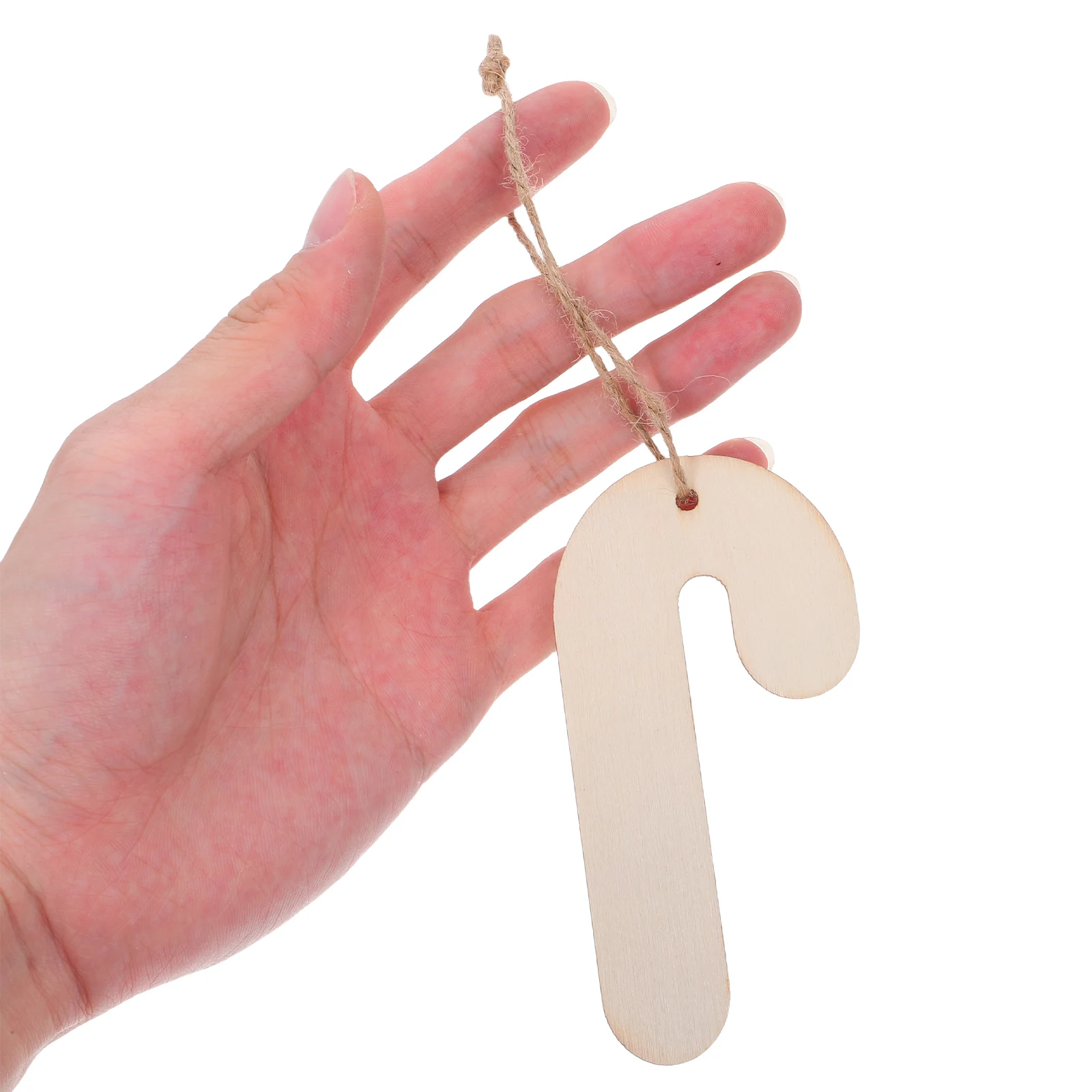 

30pcs Blank Wooden Slices Unfinished Candy Cane Cutouts Diy Christmas Craft Decor For Home Party Supplies Handicraft Sewing