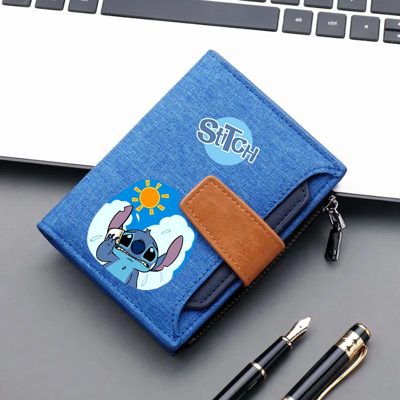 Stitch Disney Wallet Anime Figure Lilo & Stitch Purse Cartoon Cute Coin Purse Portable Card Holder Kids Toys Chirstmas Gifts