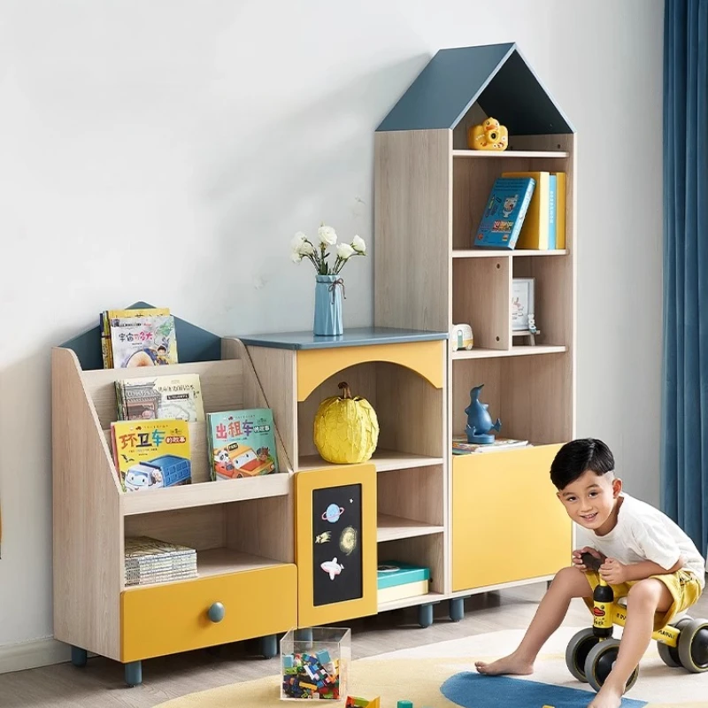 Children Locker Picture Book Rack Nordic Style Living Room School Household Toy Storage Rack Storage Locker Bookshelf Shelves