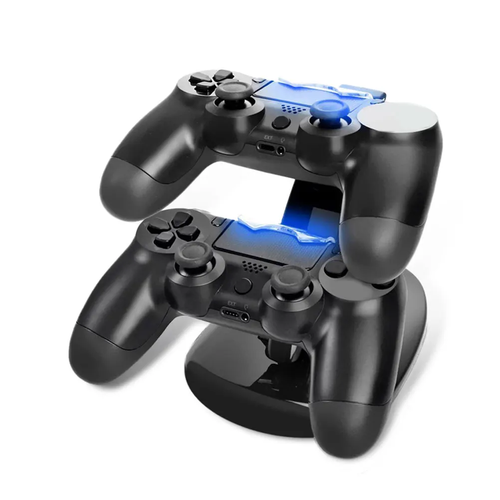 

4pcs Dual Usb Charging Station For Controller Charging Stand Led Indicator Fast Dock Compatible With Ps4 Pro Slim