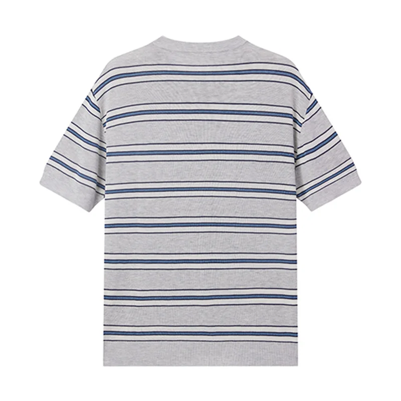 Good Quality Linen Knit Clothese Men 2026 Spring Summer Trendy Breathable Knitwear Short Sleeve Tops Pullover Lyocell Shirts