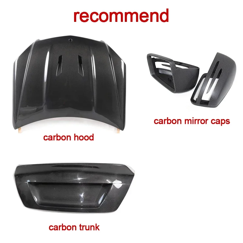 Guardabarros Lateral Personalizado BENSNEES de Fibra de Carbono Real para Mercedes W204 C200 C250 C300 2010 2011 2012, Mejora de Guardabarros de Fibra de Carbono