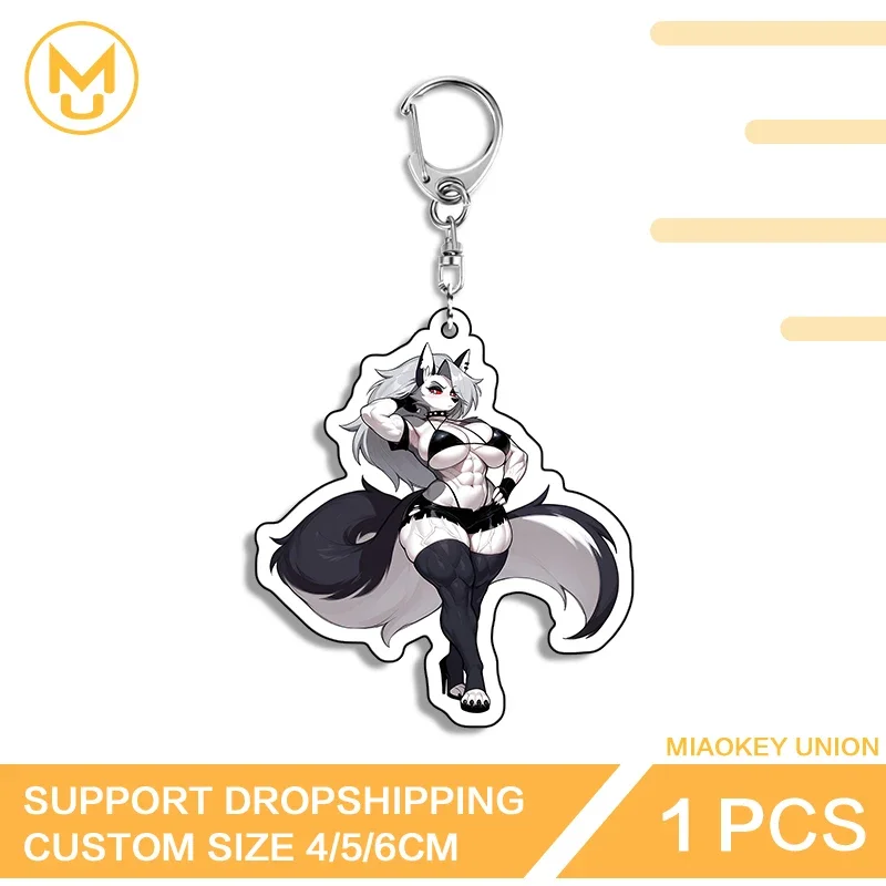 Loona Seductive Bikini Furry Waifu Amusing Premium Ingenious Double Sided Acrylic Keychain Anime Jewelry Accessories Gifts