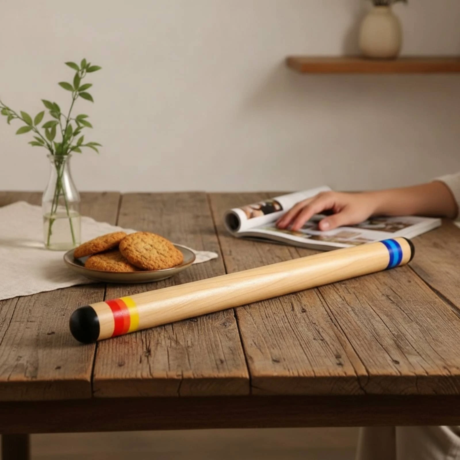 Rain Stick Rhythmic Rain Stick with End Caps Rainstick Gentle Tube Shaker Portable for Meditators, Meditation, Sound Healing