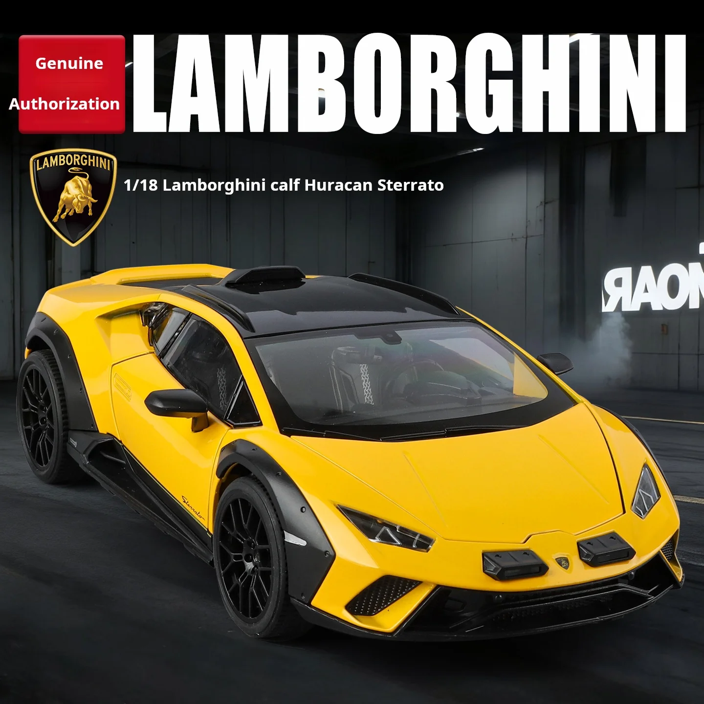 

Оригинальная коллекционная модель суперкара Lamborghini Huracán Sterrato в масштабе 1:18 из высококачественного сплава, настольное украшение, подарок с подсветкой и звуком
