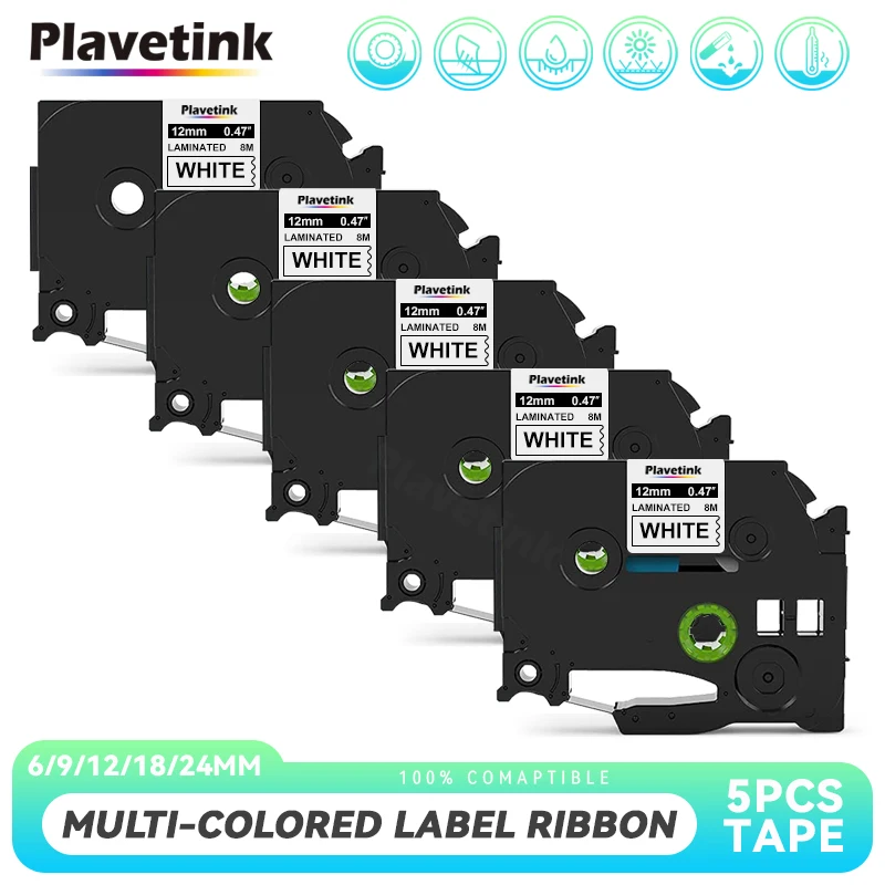 

PLAVETINK 5PK Совместимый TZe-231 tze231 смешанный цвет для устройств этикеток Brother P-touch TZe231 Tze335 TZ431 Tze335 Tze431 Tze131