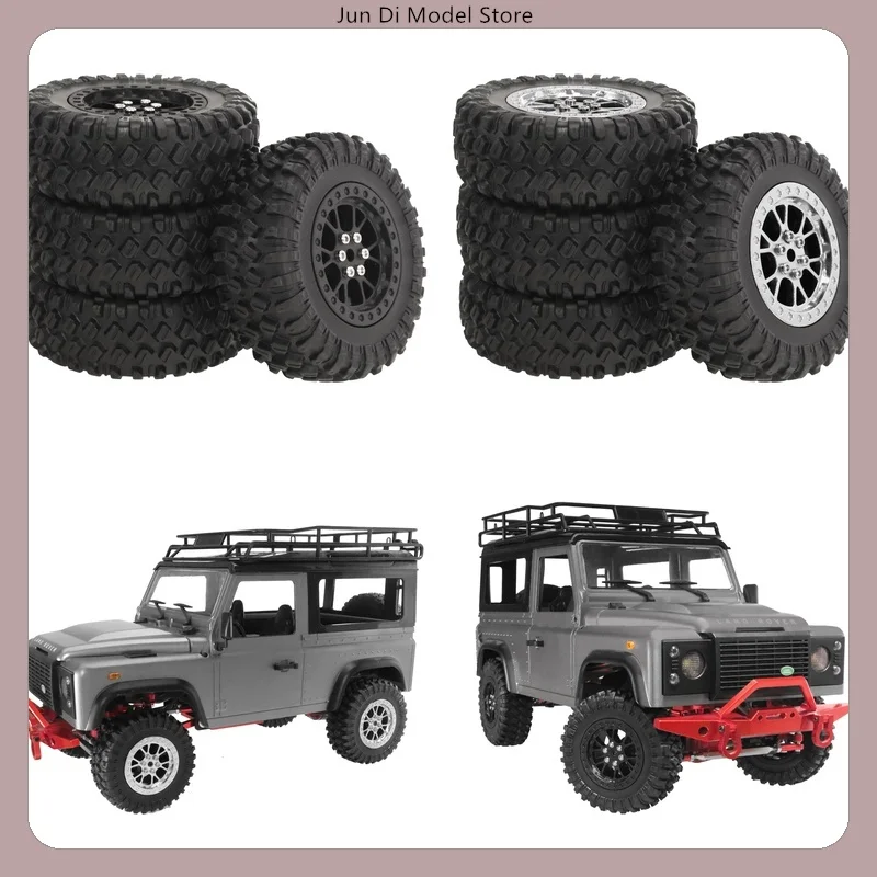 70mm Plastic Beadlock Multi-Spoke Wheels with Foam Tires for Mang Niu D90, Wanlong, Feiyu RC Car Spare Parts
