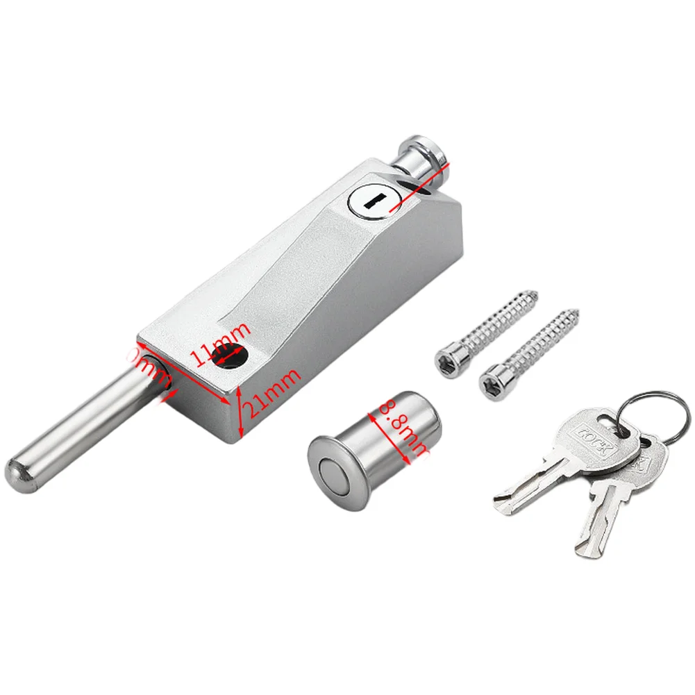 Zinc Alloy Floor Door Locks Latch Warehouse Garage Mortise Security Reinforcement Shop Glass Doors Lock