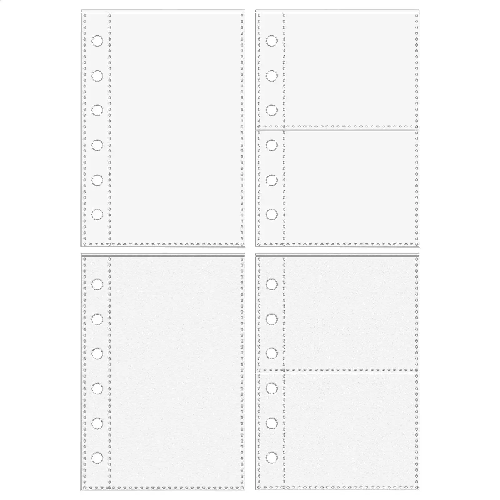 Universal A7 Sheet Protectors 10 Pack 6 Ring Clear Binder Refills Sticker Card Collection Inserts Document Ticket Cover