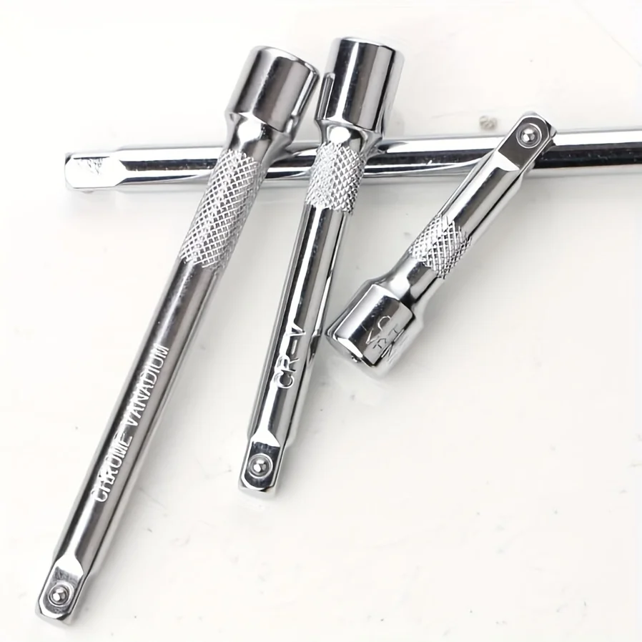 

4pcs Wrench Extension Bar Kit 1/4" Drive Socket Extension Rod Ratchet Wrench Extender Connecting Rod 50/75/100/150mm Hand Tools