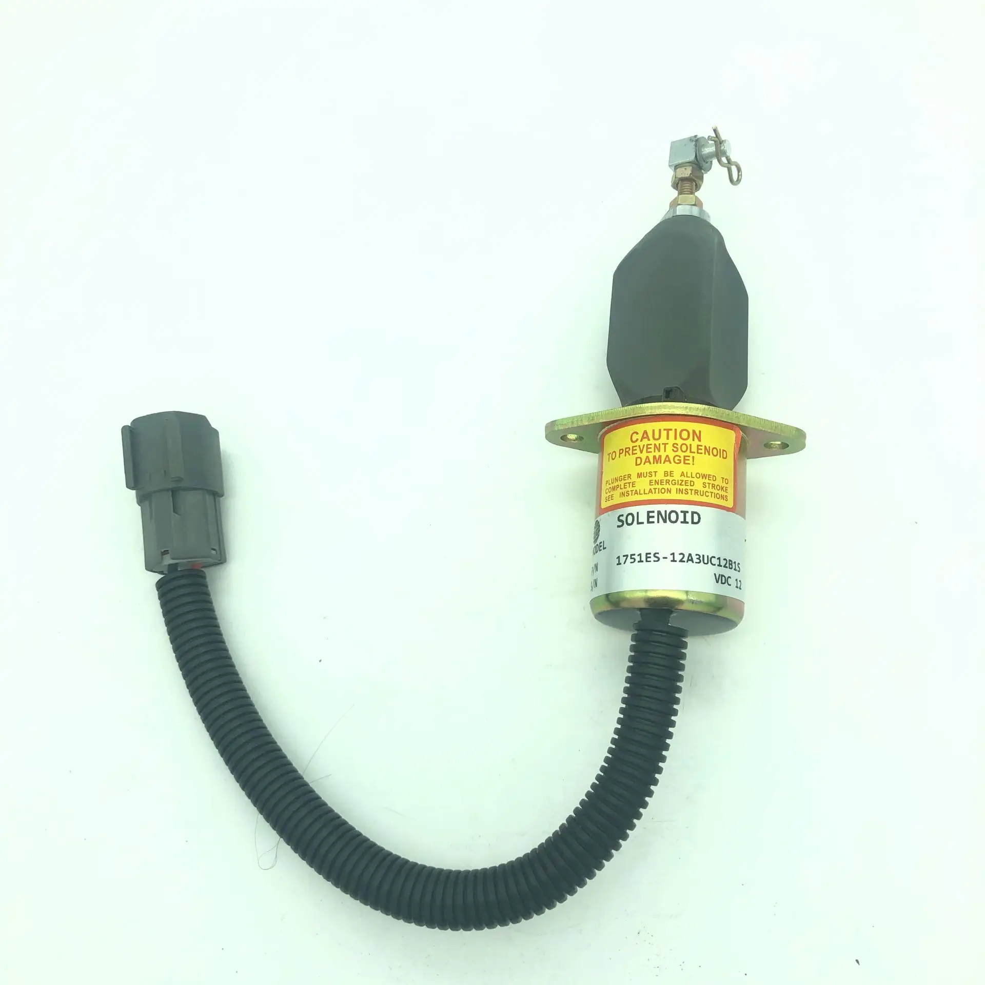 

for Hyundai R60-5 excavator 12V flameout switch solenoid valve 1751ES-12A3UC12B1S for Yangma