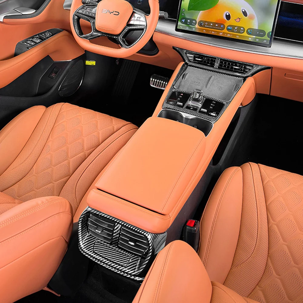 

Для 2024 2025 BYD Sealion 7 EV, специальный узор из углеродного волокна, полная модификация салона автомобиля, комплект ABS Black Warrior