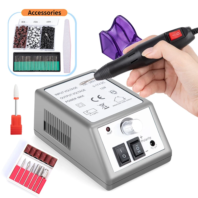 New Models Electric Nail File Nail Drill Pen Machine Professional Nail Polish Equipment Manicure Pedicure Set Kit