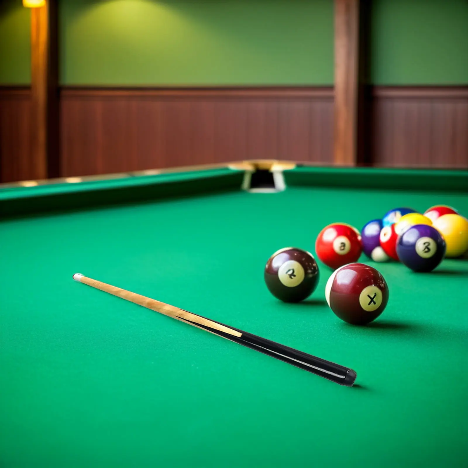 

1Set Short Pool Cue Stick Wooden Billiard Cue Rod for Tight Spaces Beginners Learning Easy Grip Accurate Shots Mini Pool Stick