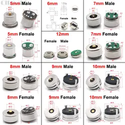 Cltgxdd 1 pezzo 5mm 6mm 7mm 8mm 9/10/12MM maschio femmina magnetico Pogo Pin connettore DC Power Micro USB Type-C PCB presa di ricarica