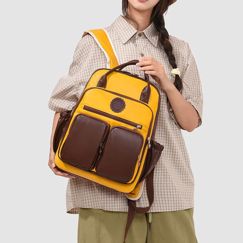 New Fashionable Retro Large Capacity University Backpack Laptop Backpack Simple Travel Backpack