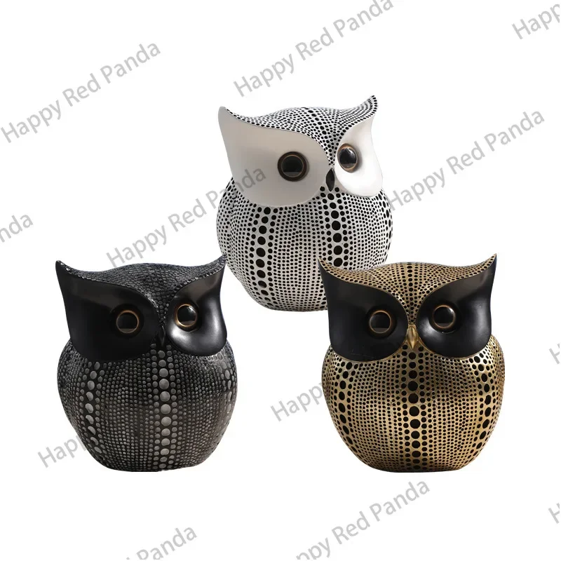 Cartoon animal piggy bank cute owl ornament piggy bank children's gift room decoration resin crafts