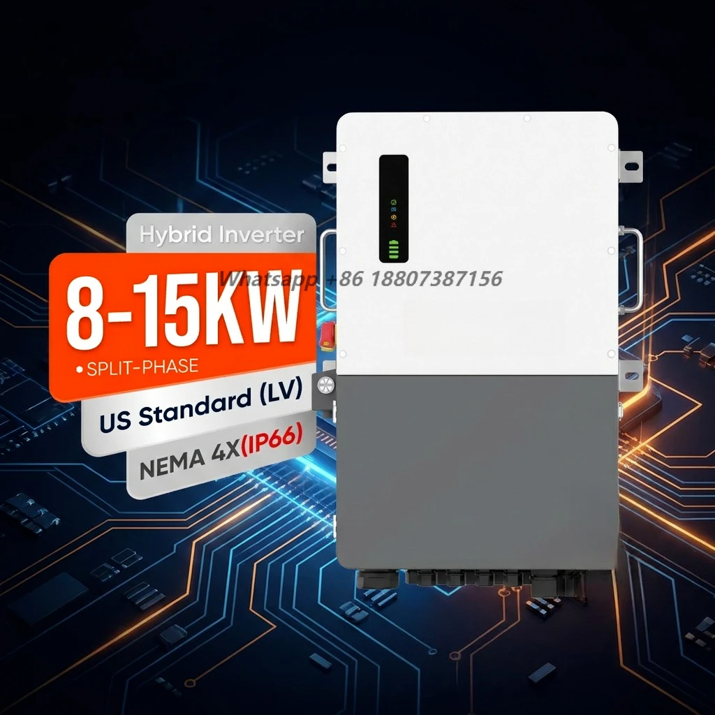 Sunark UL Certified  8kW 15kW Hybrid Solar Inverter Split Phase IP66 Waterproof Solar Inverter for US Residential Energy Storage