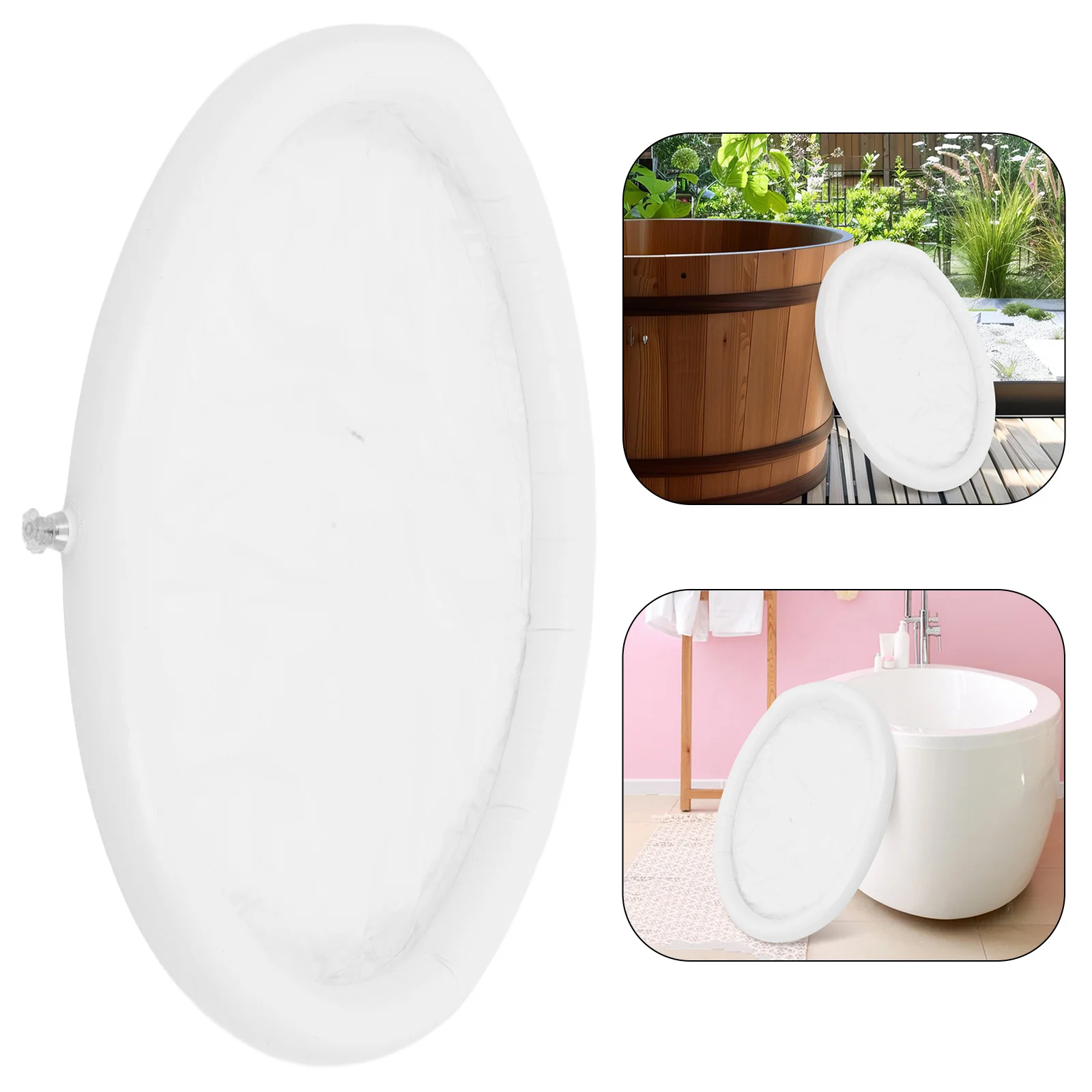 

Inflatable Bath Tub Cover Foldable PVC Soaking Tub Lid for Ice Bath Portable Heat Retaining Reusable Easy Clean Compact Design