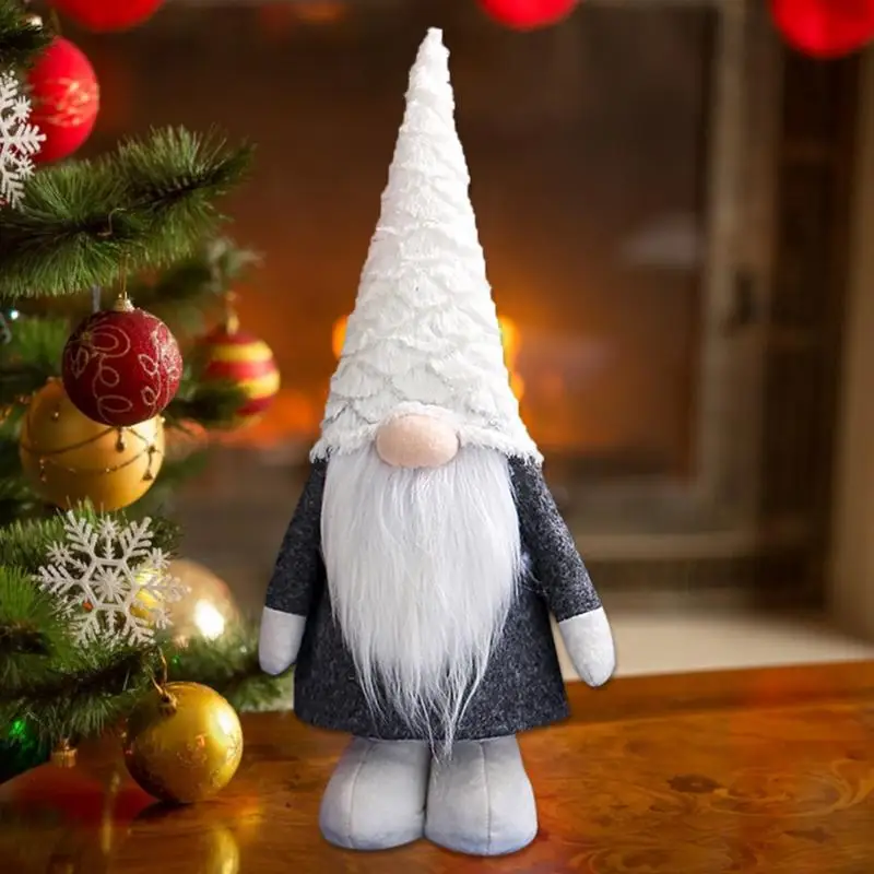 Gnome Plush Toys Holiday Gnome Doll With Retractable Legs Handmade Swedish Tomte Scandinavian Dwarf For Home Party Decoration