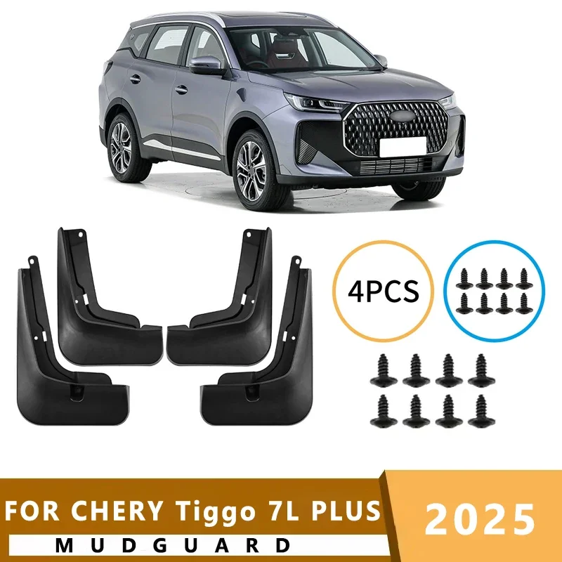 

Mud Flaps Fit for CHERY Tiggo 7L PLUS 2025 Mudguards Tire Fenders Splash Proof Accessories Wheel Guards 4ps