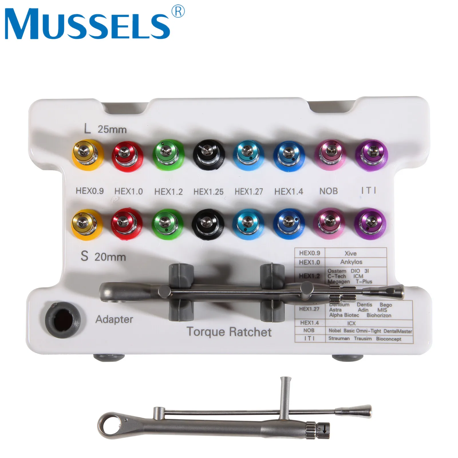 

1Set Screwdriver Tools Dental Implant Torque Wrench Ratchet 10-70NCM Screw Drivers Prosthetic Restoration Kit Universal Dentist