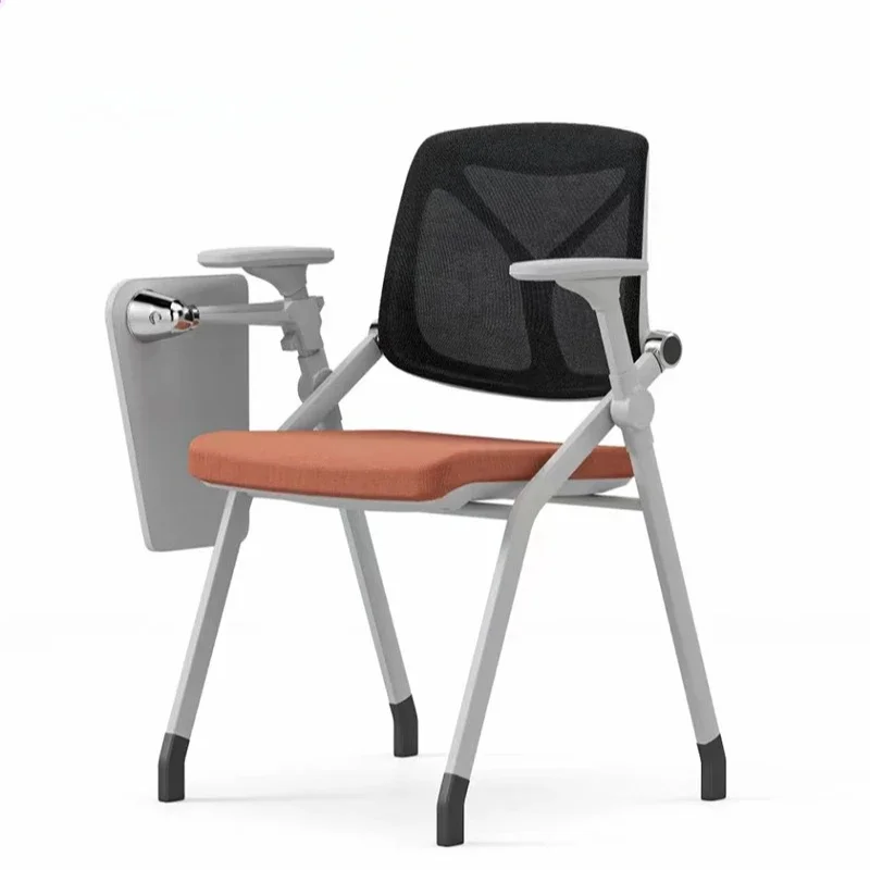 With writing board training chair folding breathable meeting chair roller mobile card seat office chair