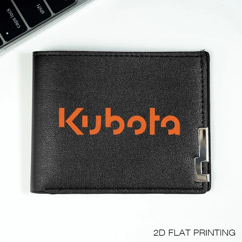 Portafoglio in PU con logo Kubota Design minimalista Leggero Durevole Portafoglio compatto da uomo in stile business Elegante e moderno Essenziale quotidiano