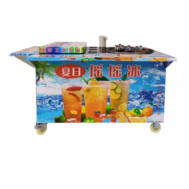 Summer Shaking Ice Machine Stall Smoothie Machine Cola Commercial Soda Freezer Equipment Customized